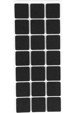 Furndiy Kendinden Yapışkanlı Kare Kaydırmaz 30 Mm X 30 Mm Siyah 21 Parça Siyah