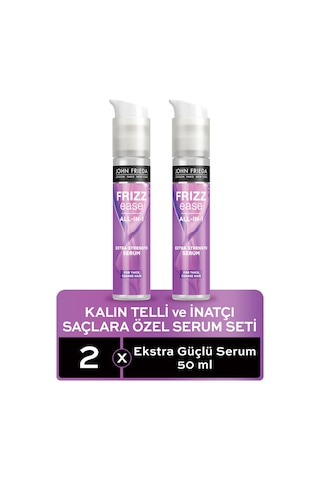 John Frieda Kalın Telli ve İnatçı Saçlar için Extra Güç Serum 2 x 50 ML
