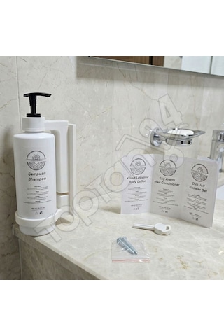Şampuan Şişesi Duvar Tipi Tekli 400 Ml Beyaz - 5 Adet