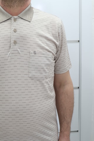 Becces Dmctekstil Erkek 001 Desenli Klasik Kesim Rahat Kalıp Tek Cepli Polo Yaka T-shirt Açık Kahverengi