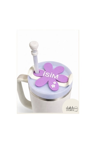 Termos Aksesusarı-termos Süsü-kişiselleştirilebilir Aksesuar- Stnly Quencher Uyumlu Mor