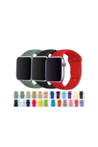 Microcase Apple Uyumlu  Watch Se 44 MM Silikon Kordon Kayış M-L