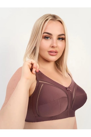 Sim Sim Büyük Beden Kadınlar İçin Korsesiz Sütyen 275702119 Kahverengi