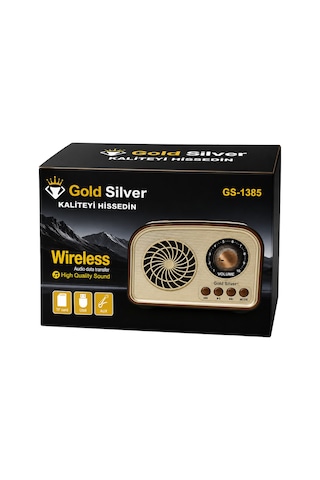 Gold Silver Gs-1385 Nostaljik Tasarım Bluetooth Kablosuz Hoparlör