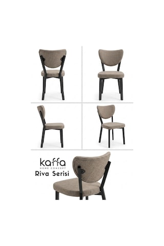 Riva , Modern Mutfak Sandalyesi, Yemek Odası Sandalyesi, Bahçe, Kafe - 4 Adet Cappucino Sandalye