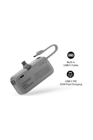 Momax 1-power Mini 3 İn 1 Usb-c 5000mah Powerbank Yeşil
