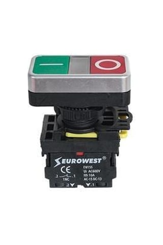 Eurowest İkiz Buton 1no+1nc Start-stop 22mm 2 Adet