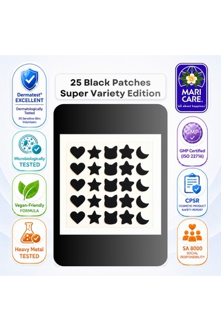Mari Care Feel Cute Pimple Patches Super Variety Edition Siyah 25 Adet