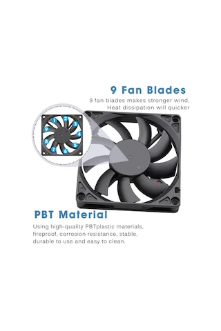 Gdstıme 80 Mm Fan 80 X 15 Mm 12v Bilgisayar Fanı 8cm Pc Fan Dc 12v Kasa Fan 2800 Rpm
