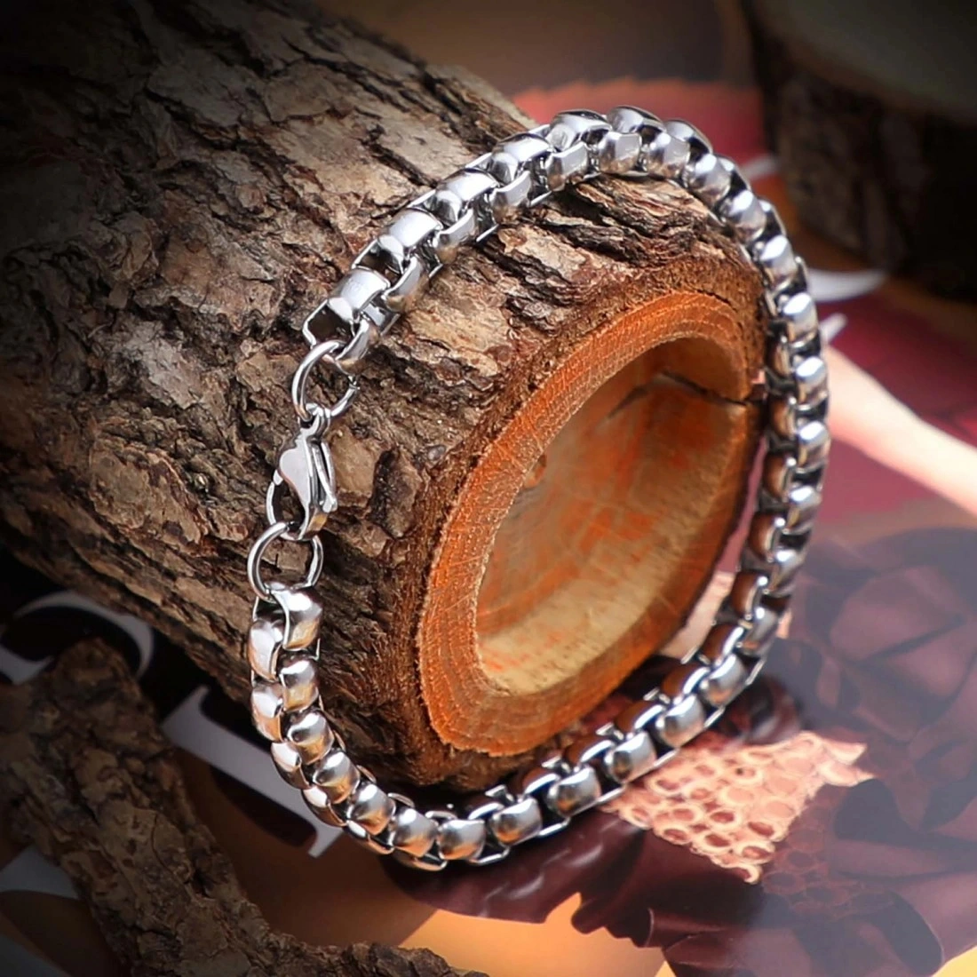 Moncuk Design Oval Çelik Zincir Bileklik 3351czb1d12 Sarı