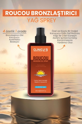 Roucou Bronzlaştırıcı Yağ Sprey 250 Ml