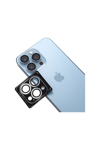 Piili Apple iPhone Uyumlu 15 / 15 Plus Şeffaf Safir Lens Koruyucu