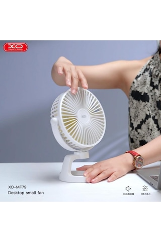 Mf78 Taşınabilir 1200mah Şarjlı Masaüstü Mini Fan 360 Dönebilir Sessiz Telefon Tutuculu Vantilatör