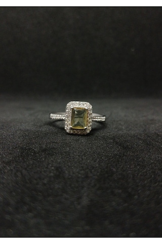 Baget Kesim Zultanit Taşlı Gümüş Yüzük - 925 Ayar Renk Değiştiren Şık Tasarım Gümüş