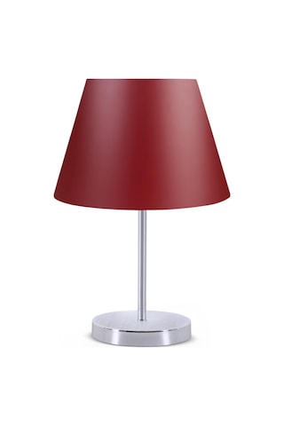 Art Krom Gövdeli Abajur Bordo Şapkalı Bordo