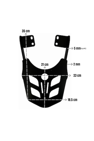 Bajaj Pulsar Ns200 2011-24 Siperlik Camı- Çanta Demiri (2 MM) Takımı