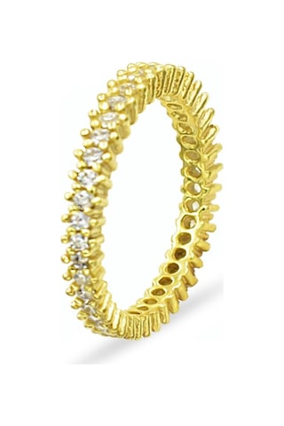 Brezza Lusso Jewelry Tek Sıra Zirkon Taşlı Tamtur Bayan Yüzük