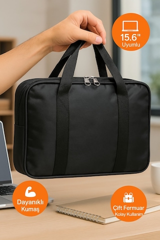 Laptop Çantası 13 14 15.6 İnç Uyumlu Suya Dayanıklı Laptop Taşıma Çantası 3 Katmanlı Koruma