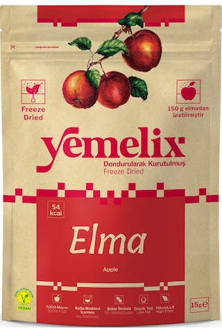 Freeze Dried Elma Kuru Meyve Cipsi - Dondurularak Kurutulmuş Elma 15g 15 G