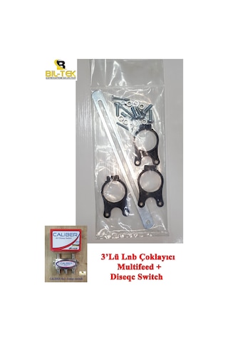 3' Lü Lnb Çoklayıcı Multifeed + 1/4 Diseqc Switch