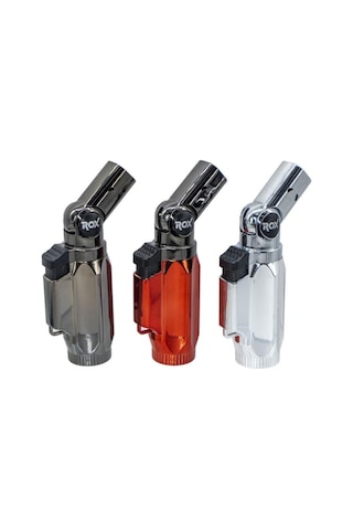 Rox Dört Alev Çıkışlı Mini Torch Pürmüz Siyah