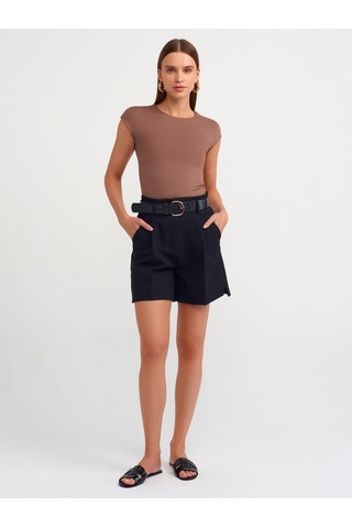 Dilvin Poliamid T-shirt Kahve Sütlü Kahverengi