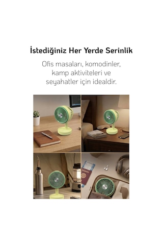 El Fanı Masaüstü Vantilatör Soğutucu Teleskopik 3 Kademe Type-c Hızlı Şarj Mini Soğutucu