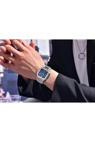 Pagani Design Pd-ys019 Erkek 37mm Japon Vh31 Kronograf Kuvars Saat Safir Kristal 50m Su Geçirmez Işıklı Saat Lacivert Diğer