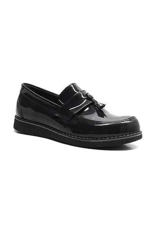 Siyah Rugan Loafer Klasik Erkek Ayakkabı