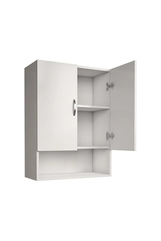 Kobiç 2 Kapaklı Çok Amaçlı Tek Raflı Banyo Ve Mutfak Dolabı 70X30X70 Cm Beyaz