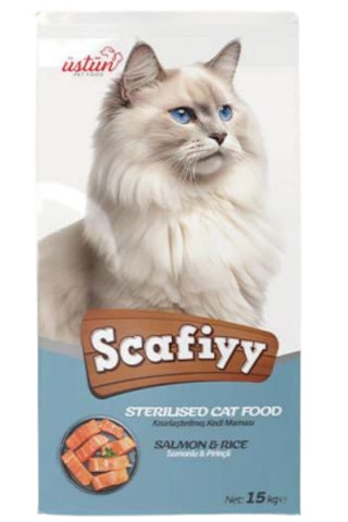 Scafiyy Somonlu Kısırlaştırılmış Yetişkin Kedi Maması 15 KG