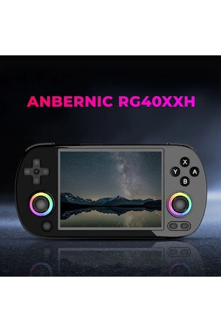 Rg40xx H Retro El Oyun Konsolu 64 Gb Siyah - 4.0 İnç Oca Ips Ekran Rgb Işıklı Çift Joystick H700 İşlemci 5g Wi-fi Hdmı Bluetooth Psp, Ps1, Dc Destekli