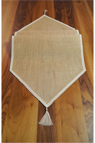 Viemso Dantel Kenarlı Jüt Runner 40x150 Diğer