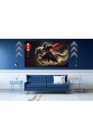 Ti-play Geceden Gelenler 60x90cm Modern Samuray Pvc Çerçevesiz Tablo