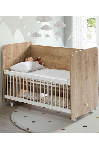 Babywhen Sallanan Ve Tekerlekli Başucu Beşiği 60x120 Cm Ahşap 97b89109123n1 Ahşap