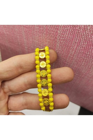 Oriental Kuyumculuk Jewellery Sarı Taşlı Bileklik Gold
