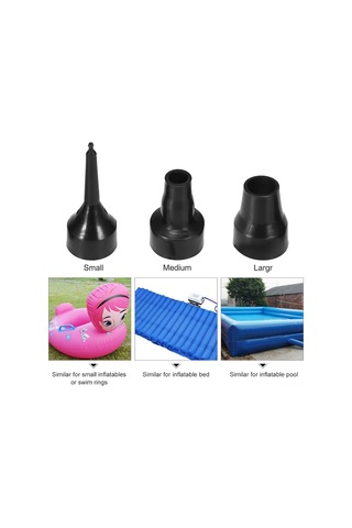 Ximistore9 Araç Elektrikli Hava Pompa, 3 Uçlu, Hızlı Doldurma, 480l/dk, Kamping/su Sporları İçin, 0.8psi Yüksek Basınç