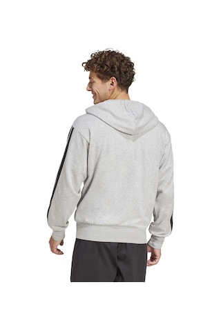 Adidas M 3s Ft Fz Hd Gri Erkek Fermuarlı Sweatshirt Gri