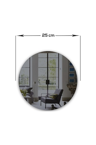Ayna Füme Ayna 4'lü Takım Yuvarlak Ayna Çap25cm Füme