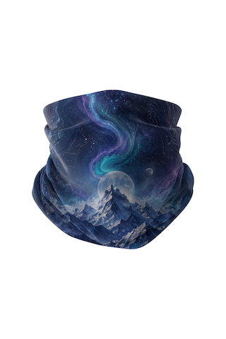 Bobrear Gece Dağları Desenli Çok Amaçlı Buff Bandana Boyunluk Çok Renkli