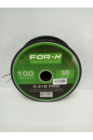 For-x Bakır Amfi Hoparlör Kablosu 18GA – %100 Bakır OFC - 5 Metre