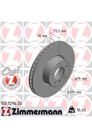 Bmw E39 Ön Disk Takımı 34116767059 Coat Z Zımmermann 150.1296.20 Ön-takım