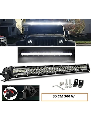 Point 300w 80 Cm Çift Sıra 5 Modlu Turuncu Beyaz Off Road Led Bar 1 Adet