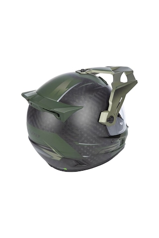 Klim Krios Pro Carbon Echo Adv Rally Motosiklet Kaskı Siyah Yeşil Siyah / Yeşil