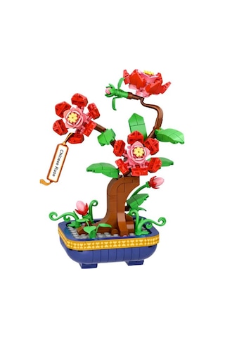 Toys E Toys Plant Bonsai Collection Çin Gülü Çiçek Yapı Blok Seti 325 Parça 33042