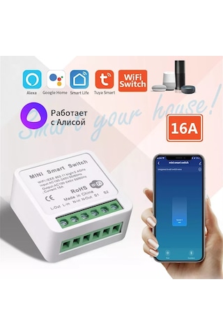 TUYA DESTEKLİ AKILLI WİFİ TEKLİ IŞIK ANAHTAR 6 ADET