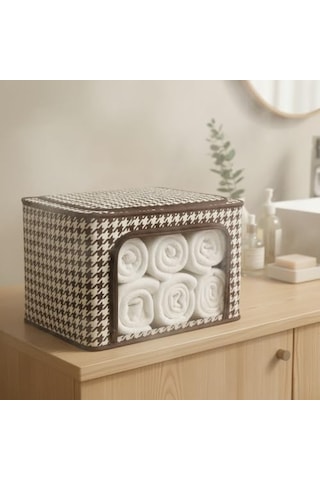 Deconox Tela Telli Dolap Düzenleyici Kutu 40x50x30 Cm - Katlanabilir, Dik Duran Kumaş Hurç / Ön/üstten Açılır, Çok Renkli