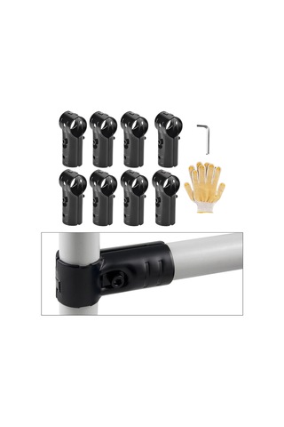 Suntek 8 Adet T Boru Kelepçesi Bağlantı Aksesuarları Anahtar