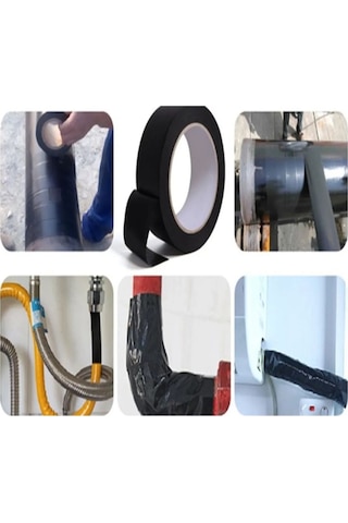 Siyah Pvc Bant 6 Adet 5cmx25m Izolasyon Bandı 50mm