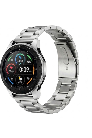 Huawei Watch Gt6/gt5/gt4/gt3/gt3 Pro 46mm Paslanmaz Solid Çelik Metal Kordon 22mm